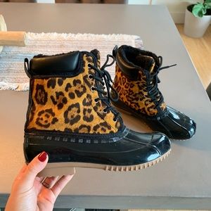 Cheetah print boots